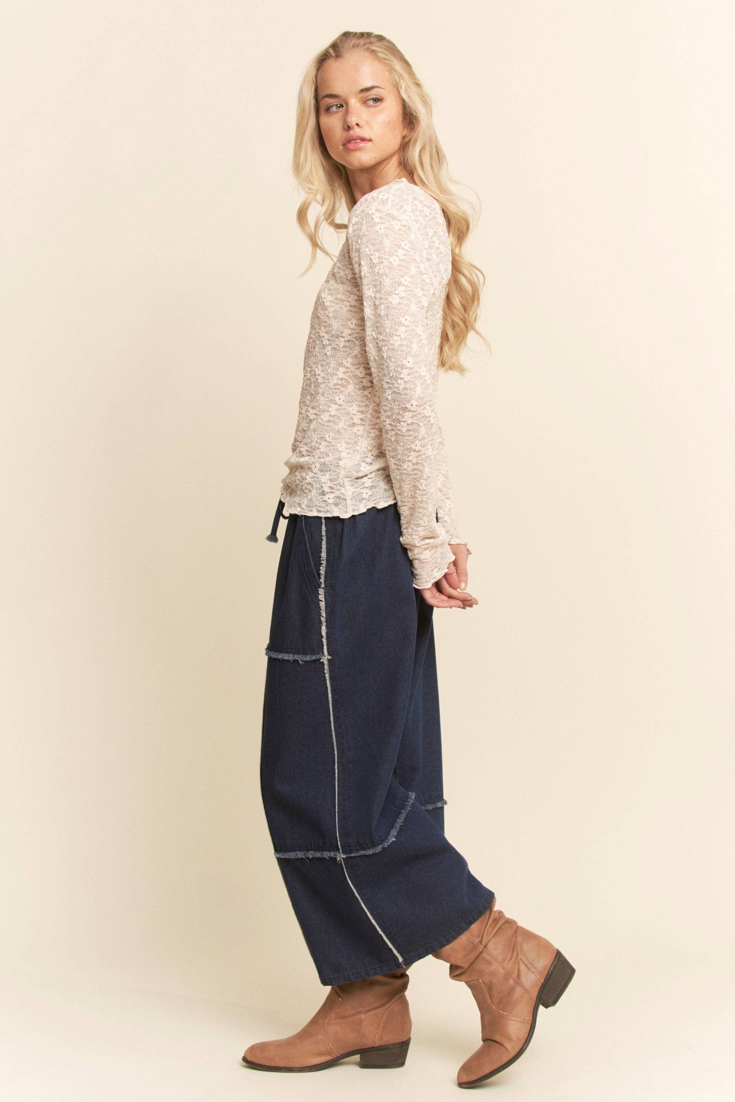Maddie Mesh Layering Top ~ Natural