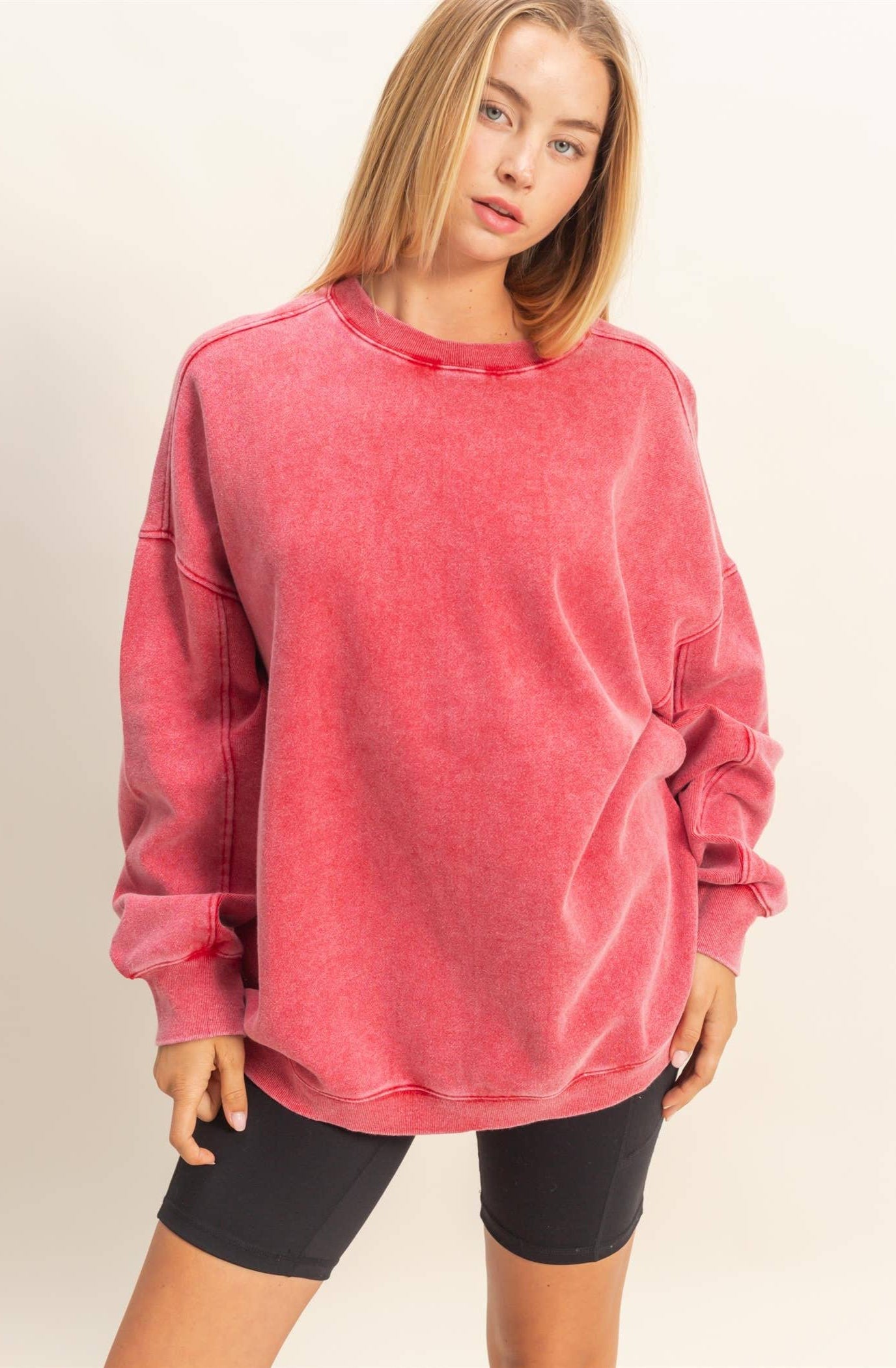 Ashlyn Oversized Crew Neck Pullover