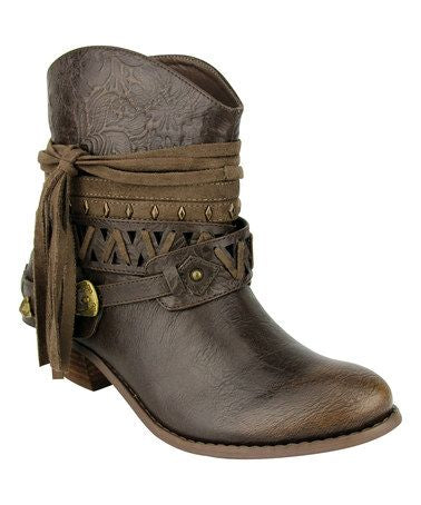 Not Rated Naoni Ankle Boots ~ Taupe