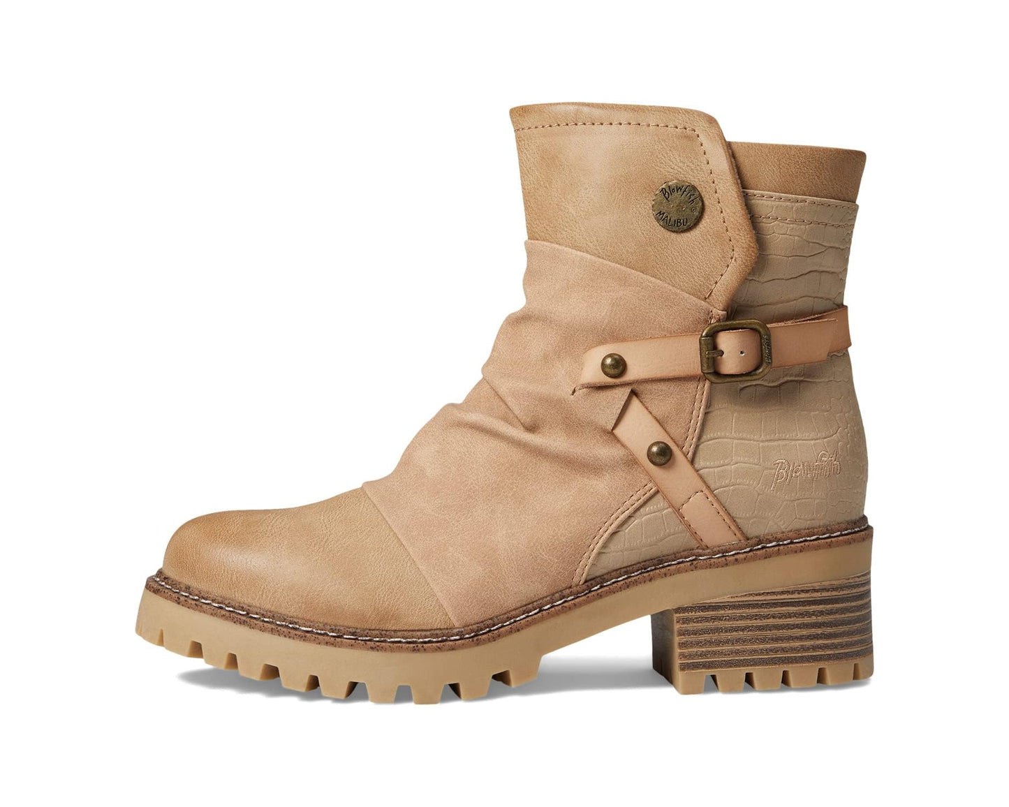 Blowfish Lynxi Strap & Buckle Detail Boot ~ Cashew