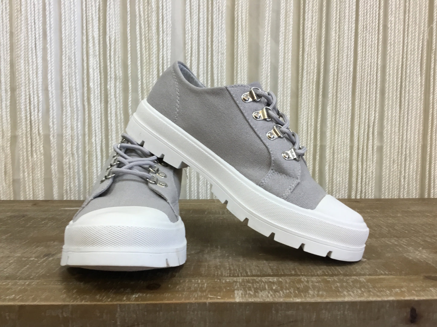 Beryl Lug Sole Sneakers ~ Light Grey