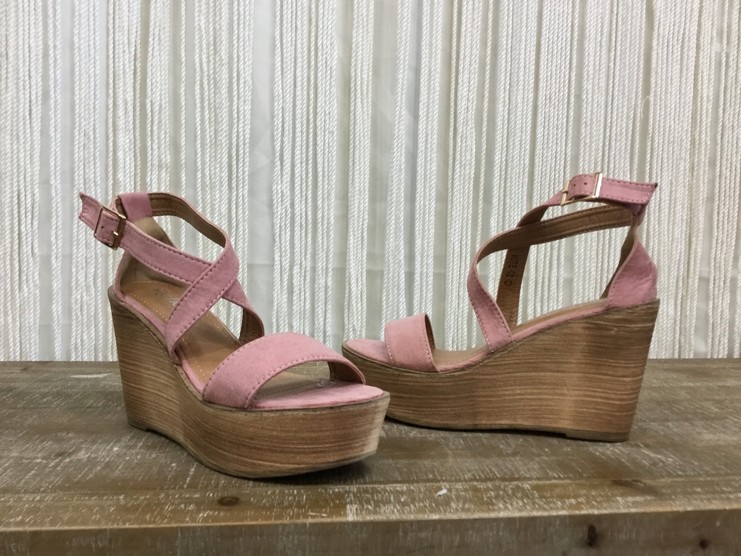 Katie Ankle Strap Wedge ~ Mauve