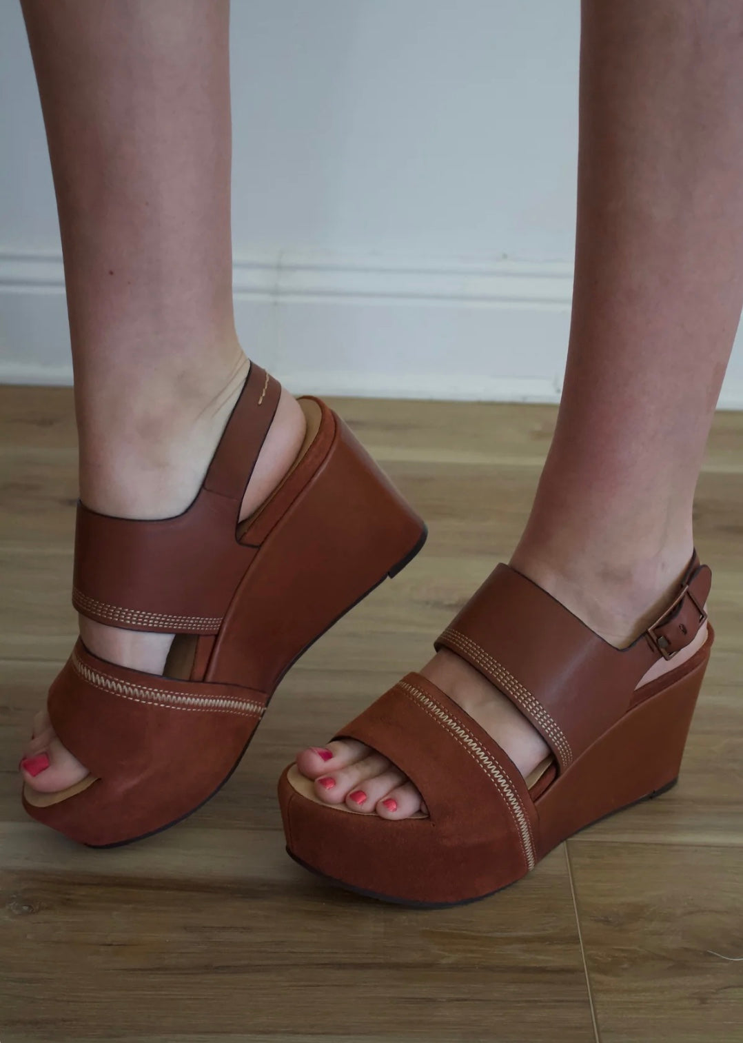 Naked Feet Mallow Wedge ~ Velvet Brown