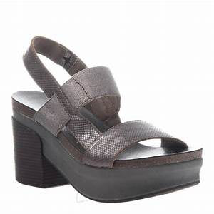 OTBT Indio Block Heel Slingback Sandal ~ Pewter