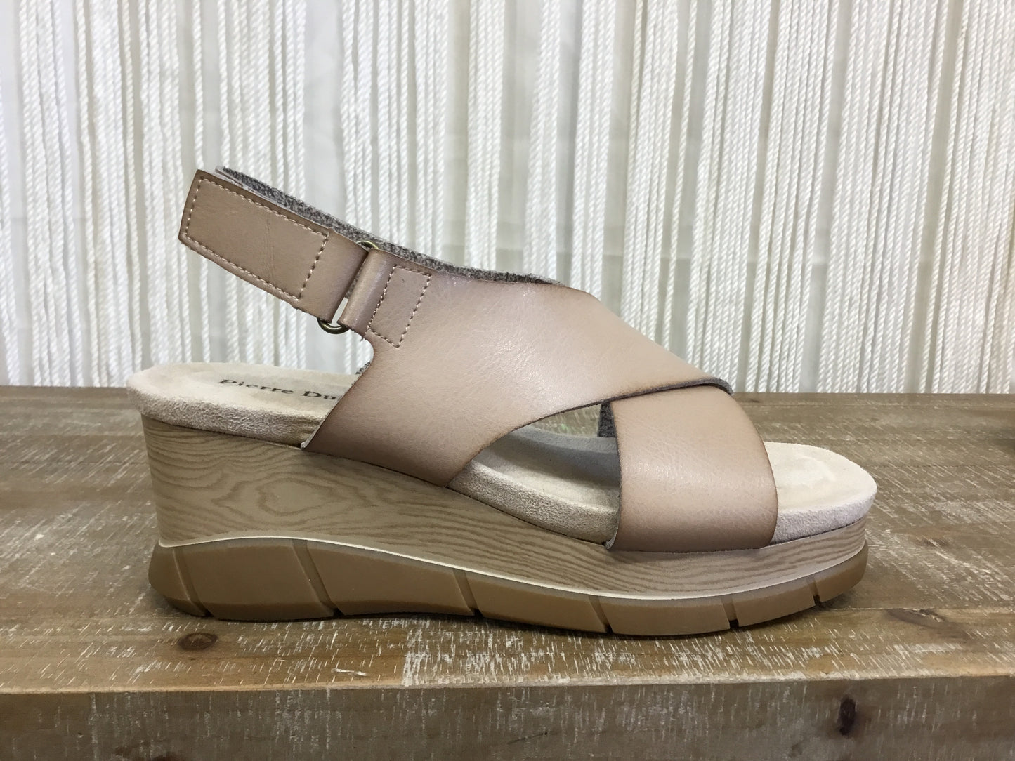 Essence Platform Wedge Sandal ~ Nude