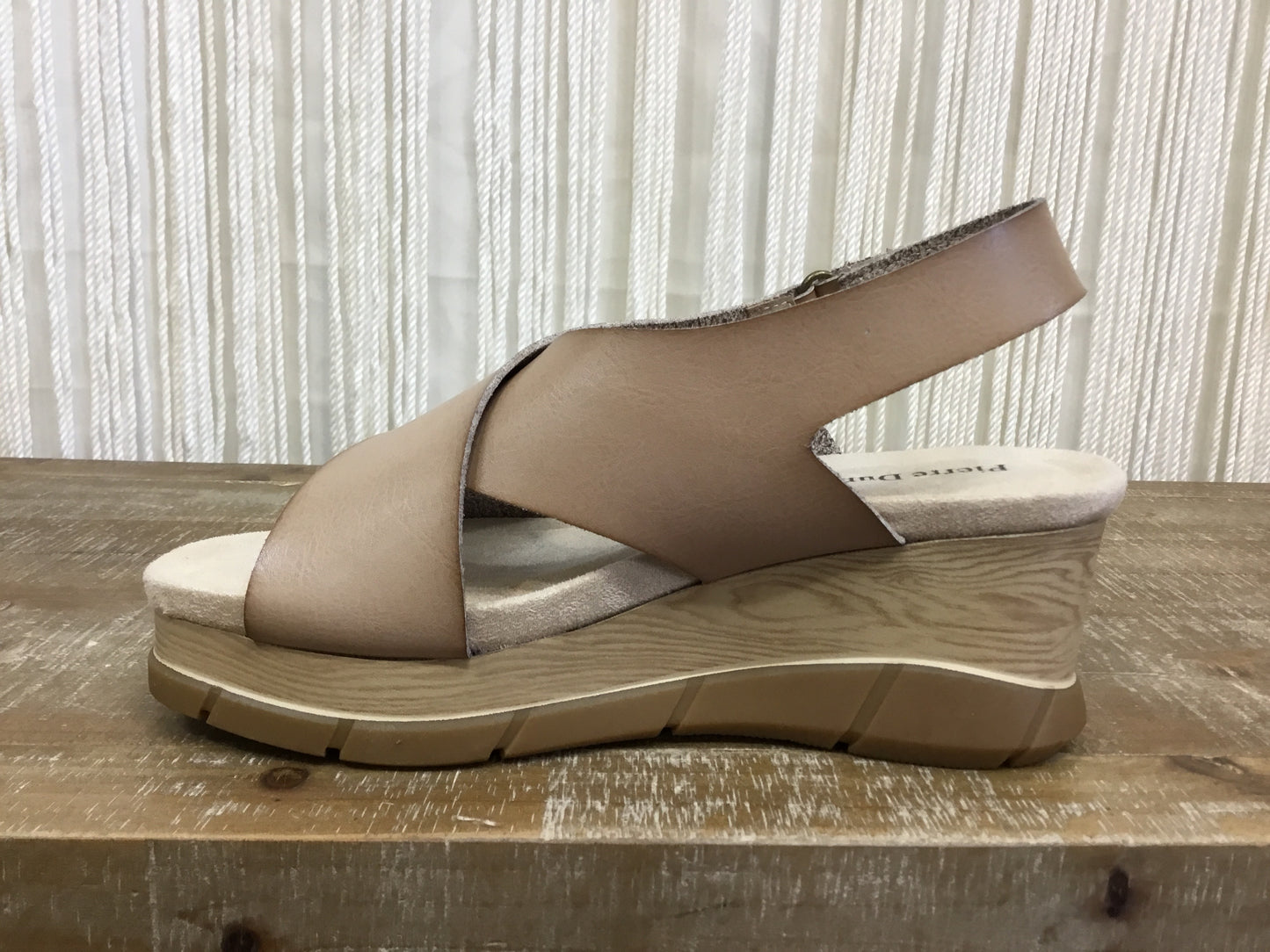 Essence Platform Wedge Sandal ~ Nude