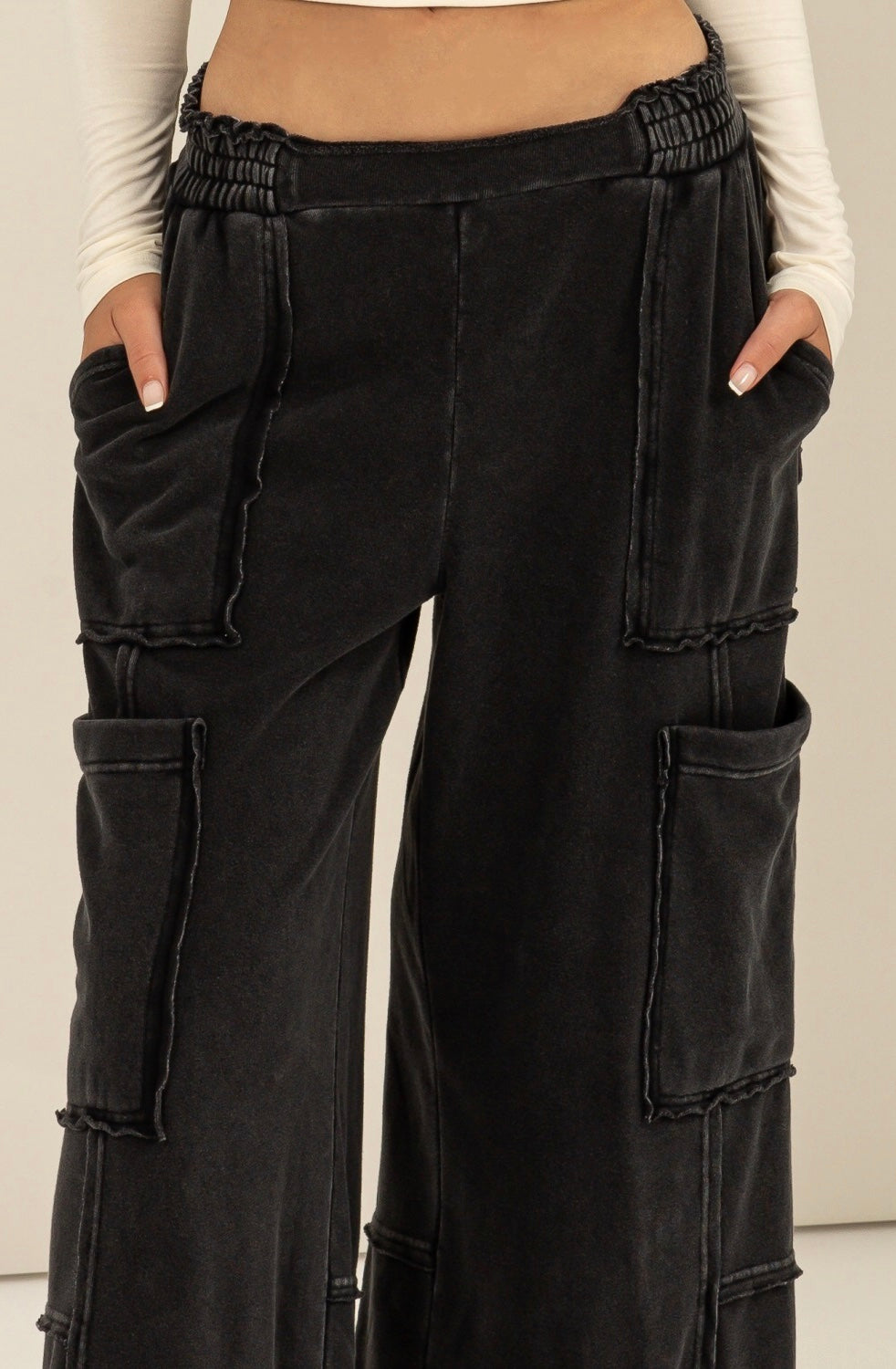 Harlow Big Pocket Utility Pants ~ Black