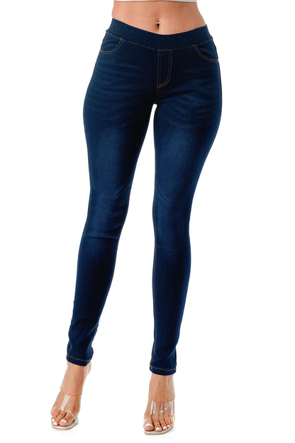 Hattie Pull On Skinny Jegging ~ Dark Denim