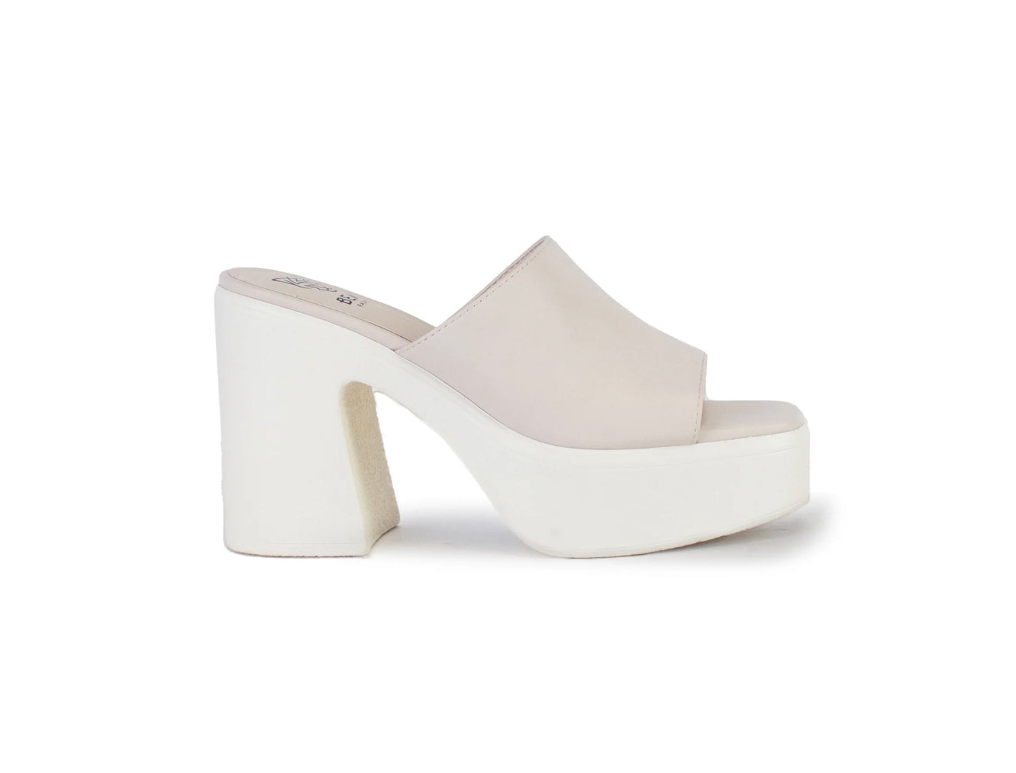 Anita Block Heel Slide Sandal ~ Off White