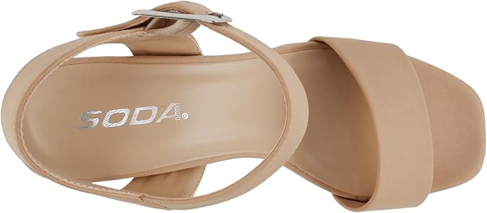 Macey Ankle Strap Heel Sandal ~ Nude