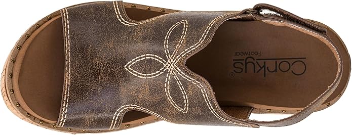 Corky's "Darlin" Western Stitching Wedge ~ Cognac