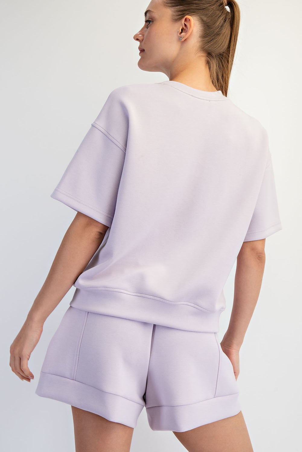 Millie Modal Scuba Top ~ Lavender