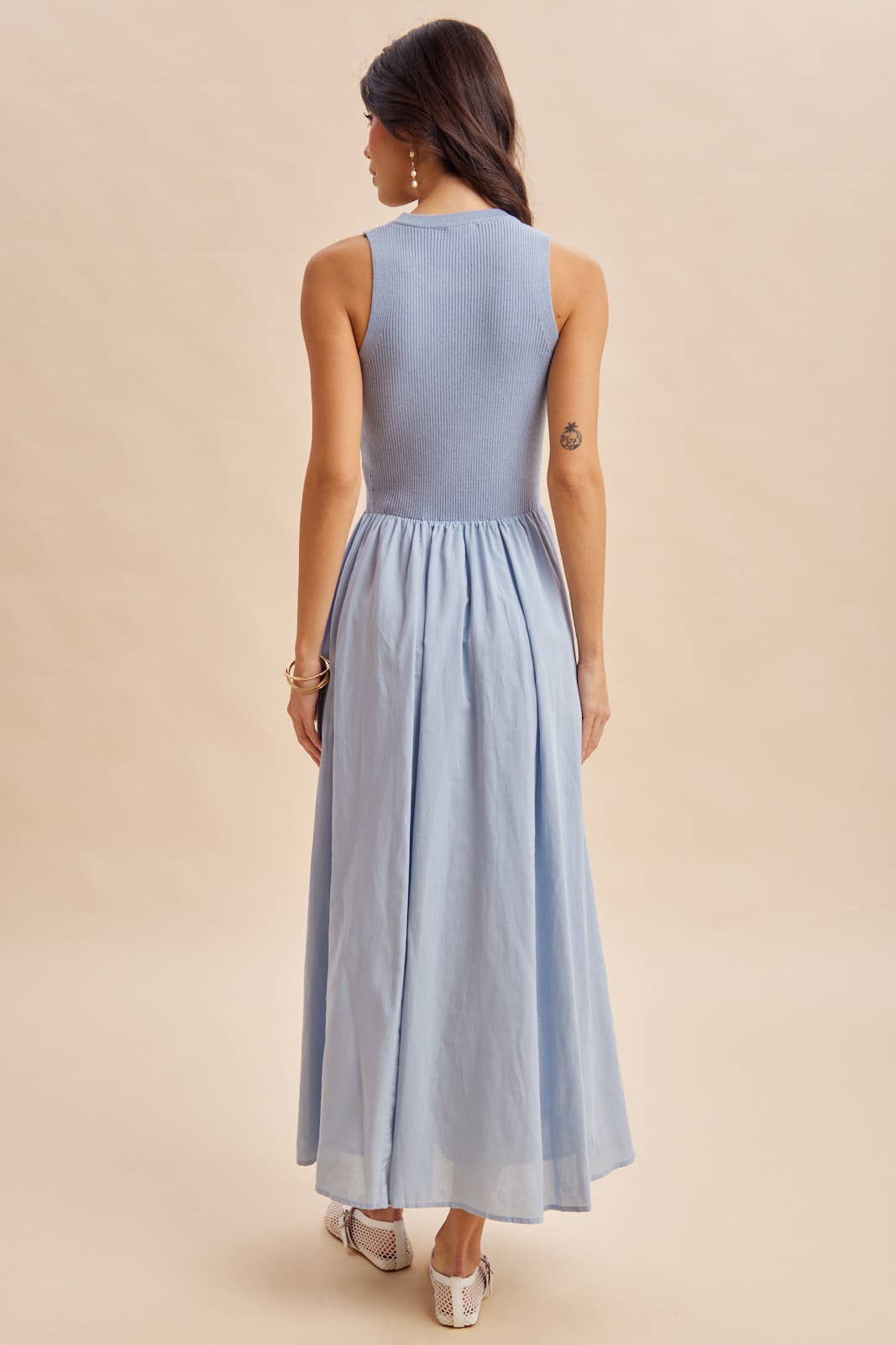 Rosalie Tank Midi Dress ~ Blue Aura
