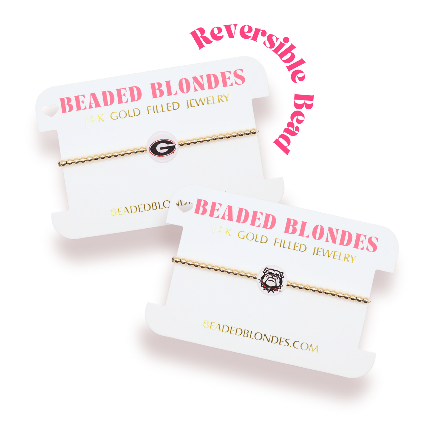 Georgia/Bulldogs Logo + Sprinkle Bracelet Stack