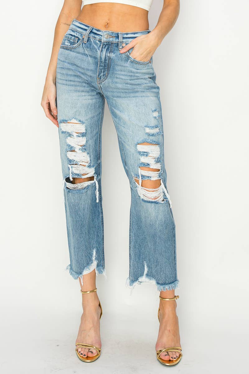 Marissa *HYBRID STYLE* High Rise Ankle Straight Jeans