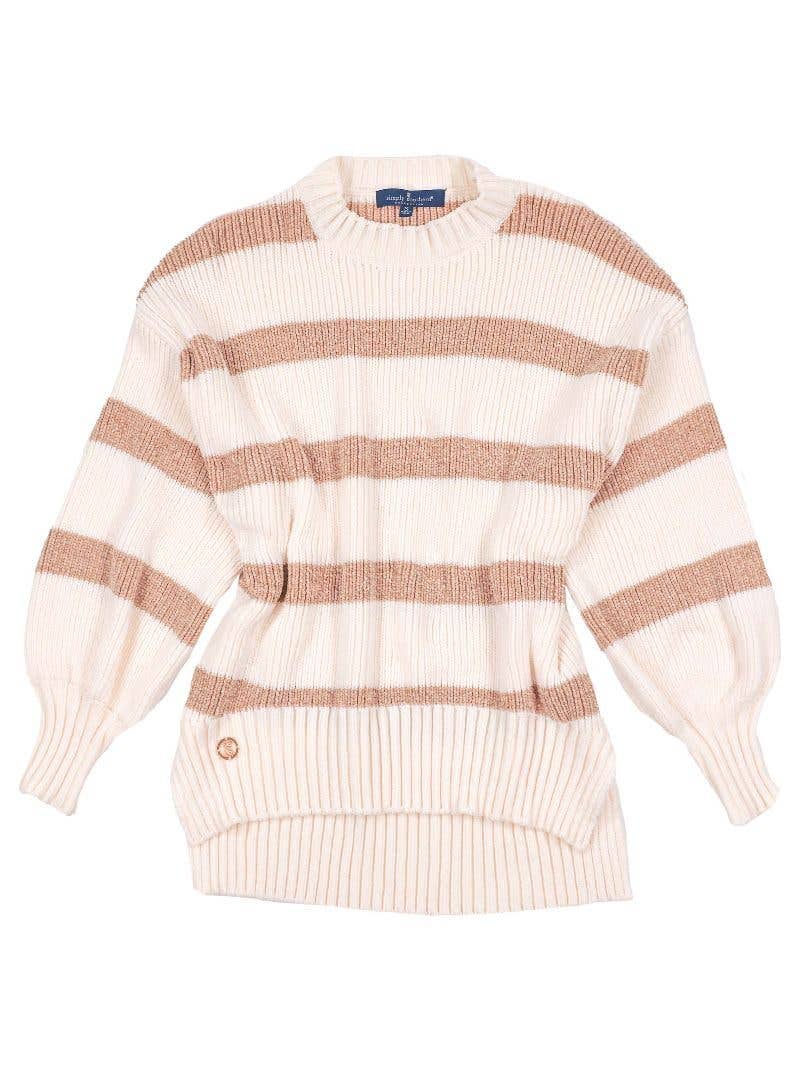 Simply Southern Striped Sweater ~ Sandy Desert