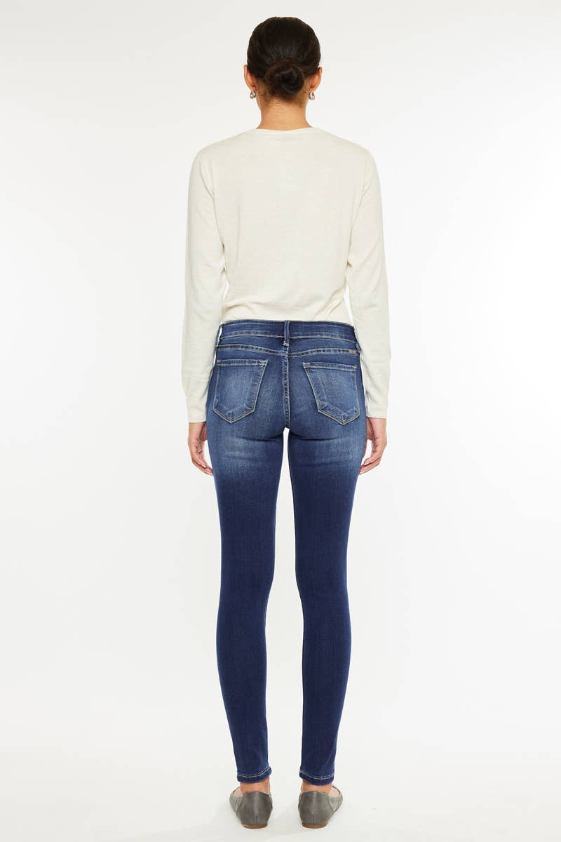 Morgan Mid Rise Super Skinny Jeans ~ Dark Denim