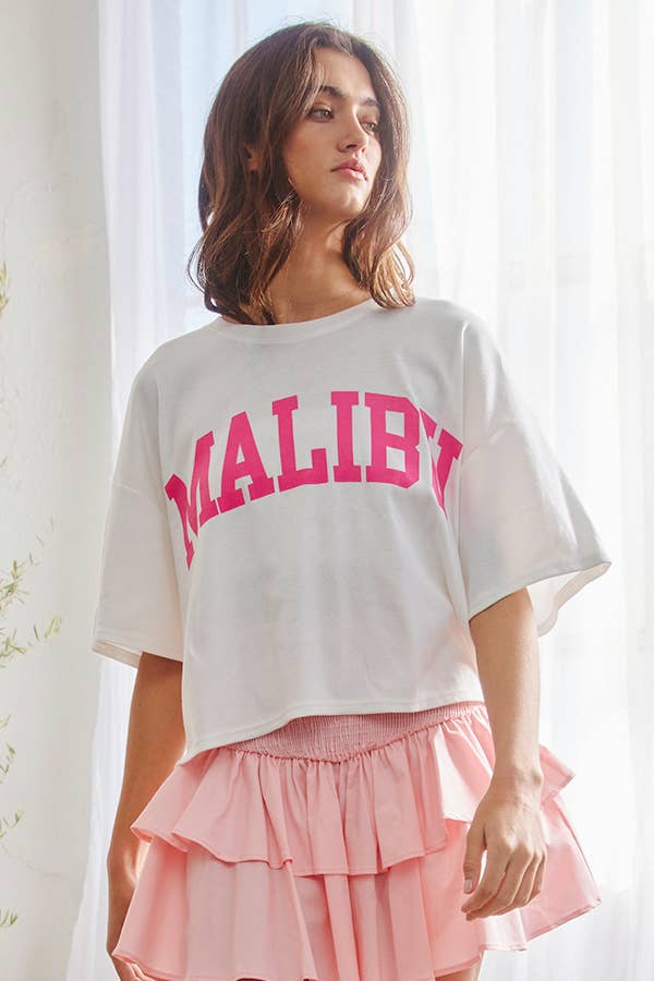 MALIBU Graphic Tee ~ White