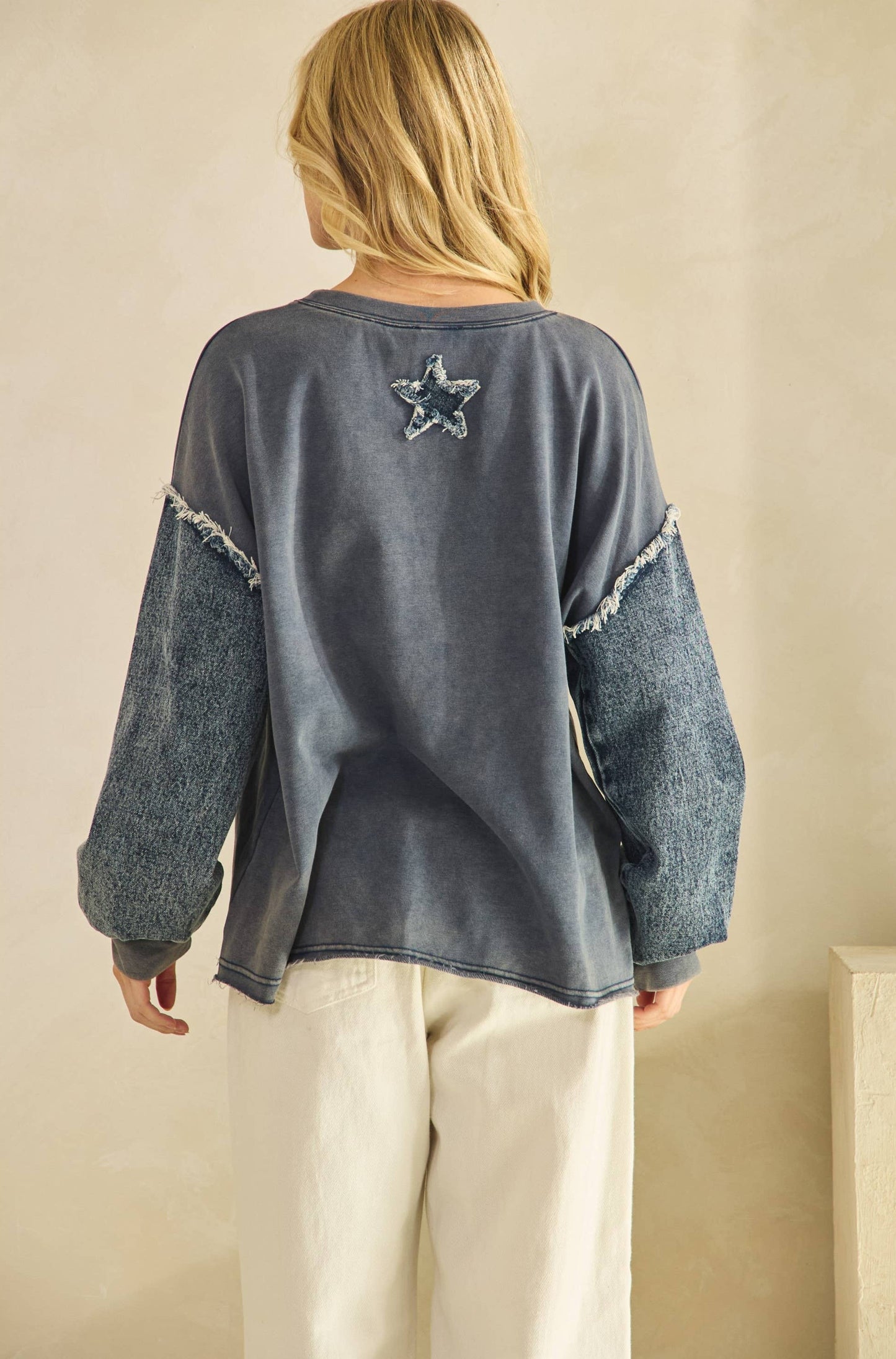 Willow Wild Star Pullover ~ Blue/Denim