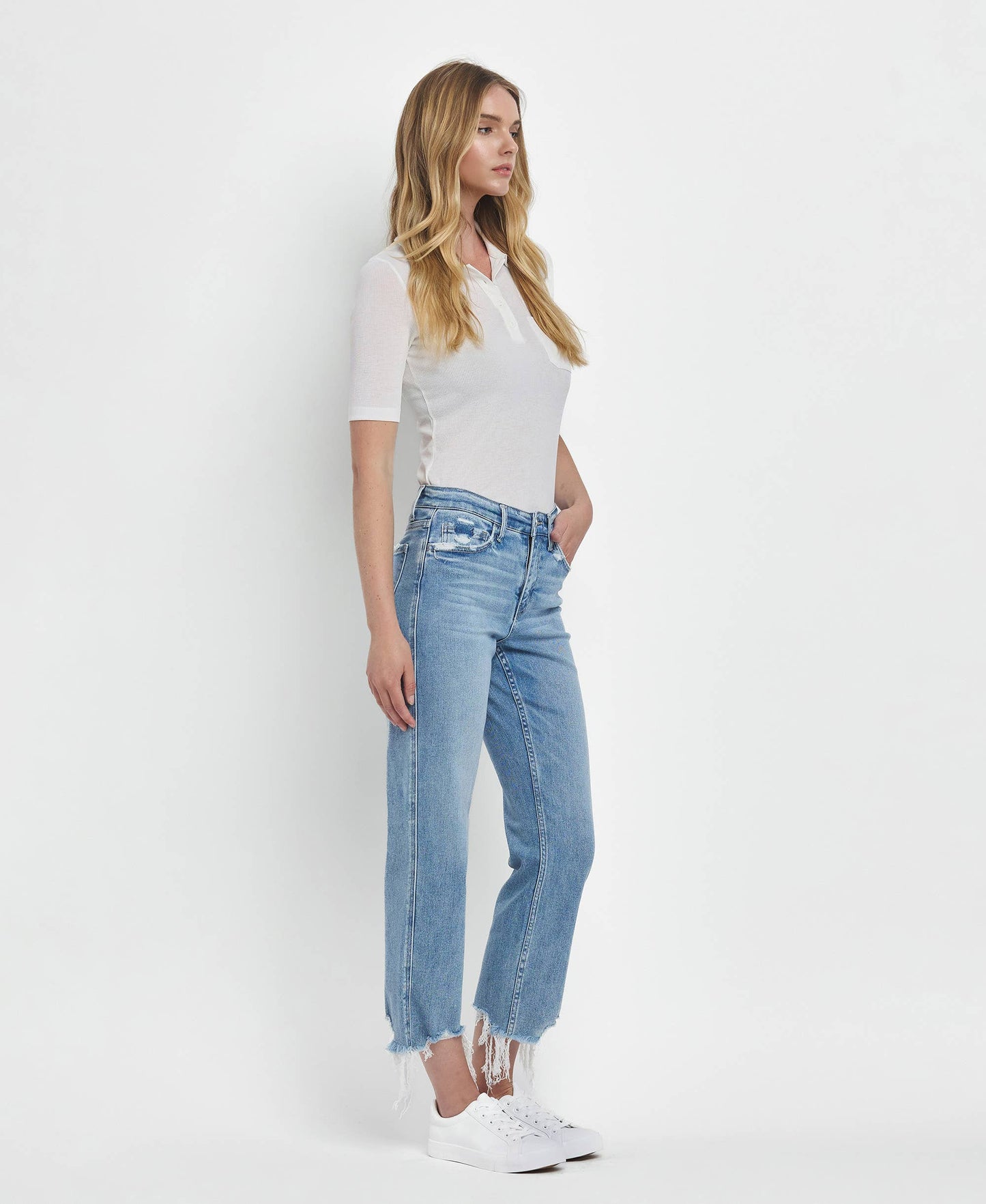 Victoria High Rise Straight Jeans ~ Light Denim Fondly