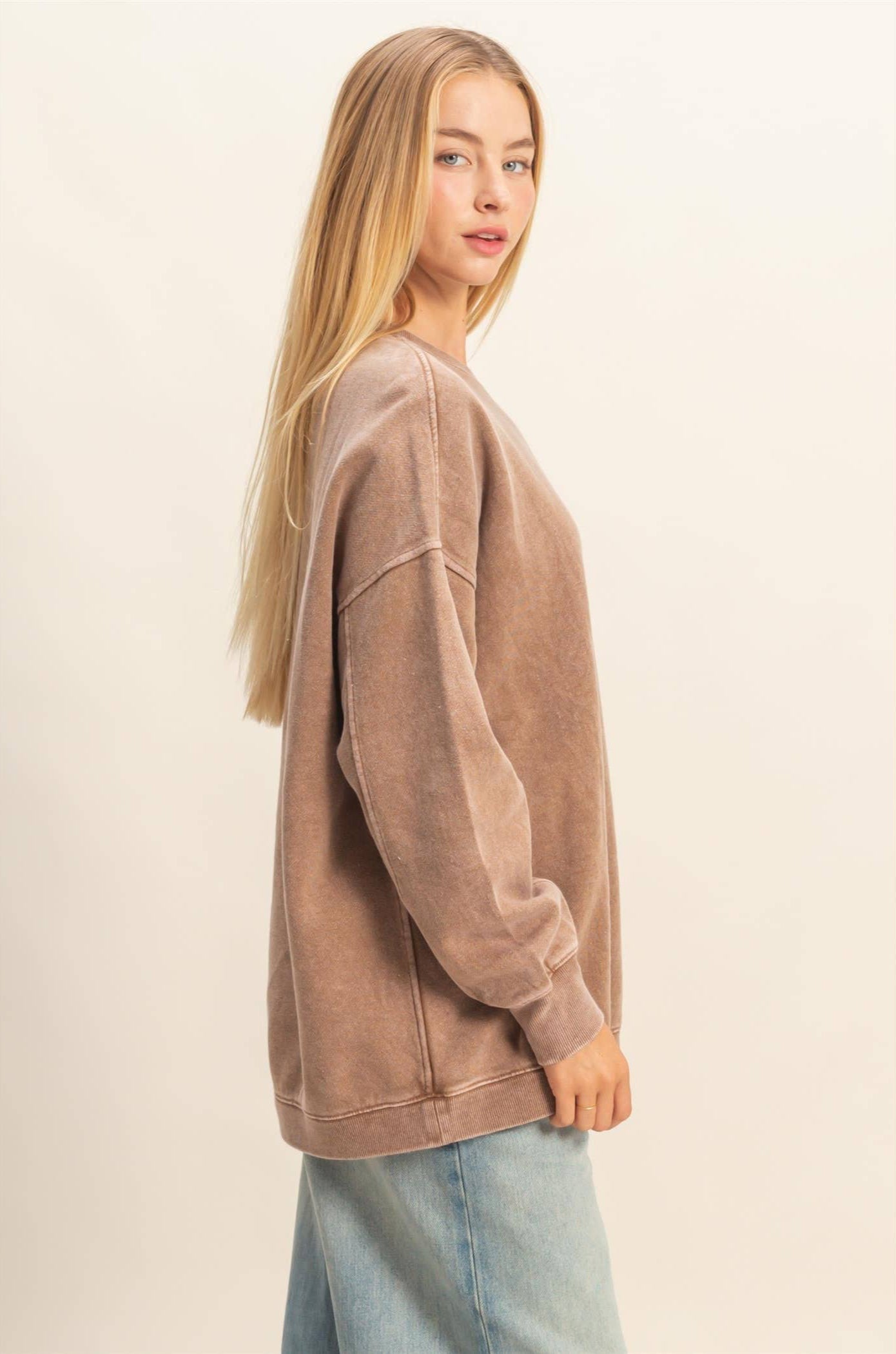 Ashlyn Oversized Crew Neck Pullover