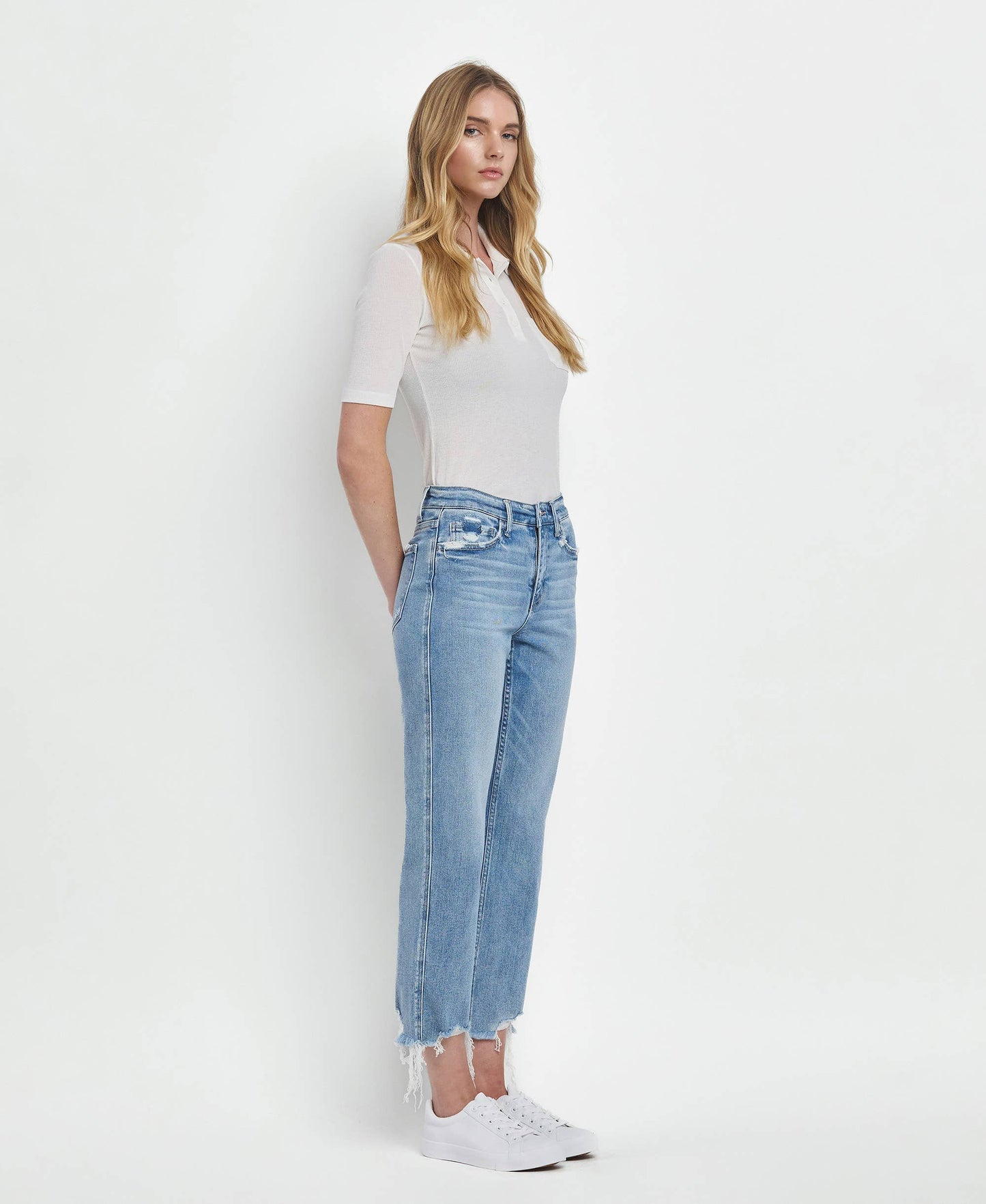 Victoria High Rise Straight Jeans ~ Light Denim Fondly