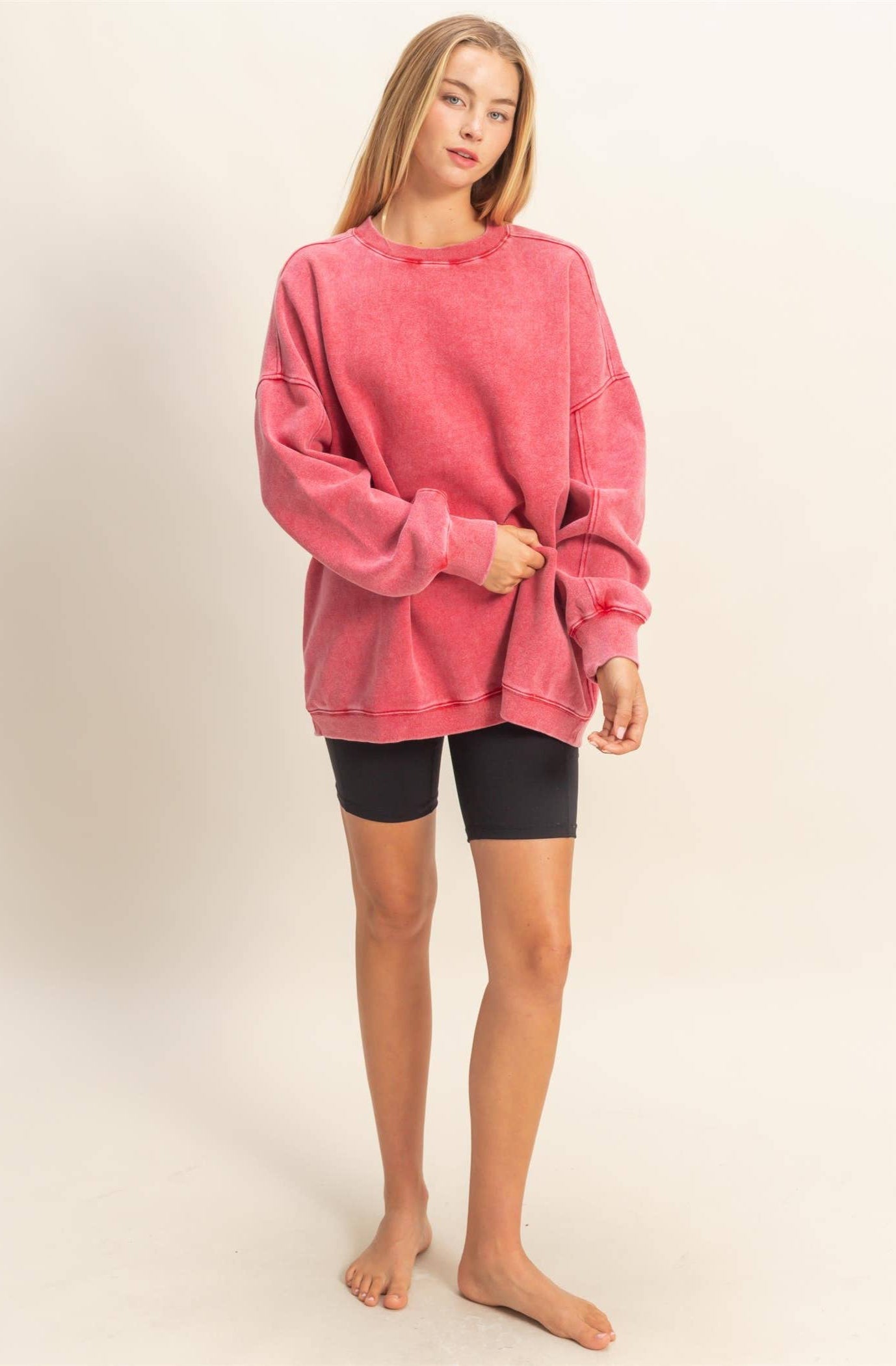 Ashlyn Oversized Crew Neck Pullover