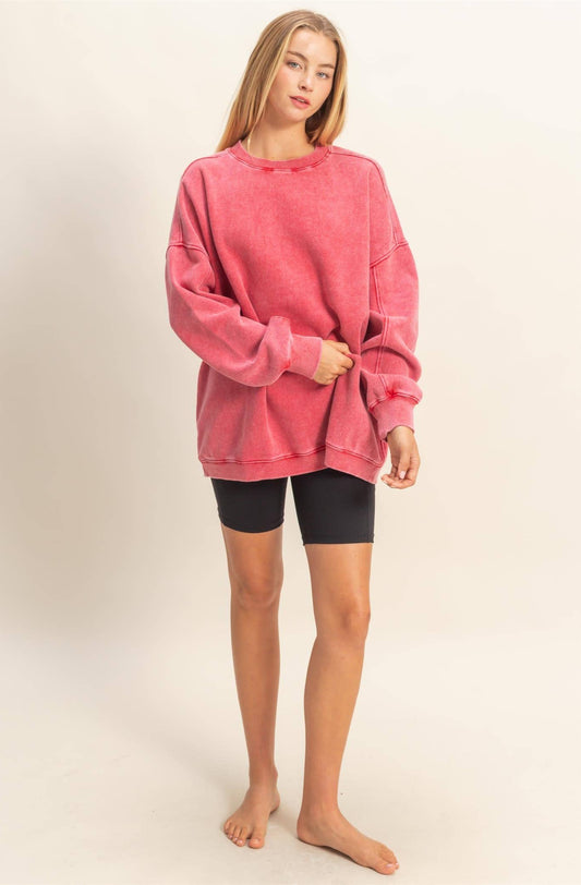 Ashlyn Oversized Crew Neck Pullover
