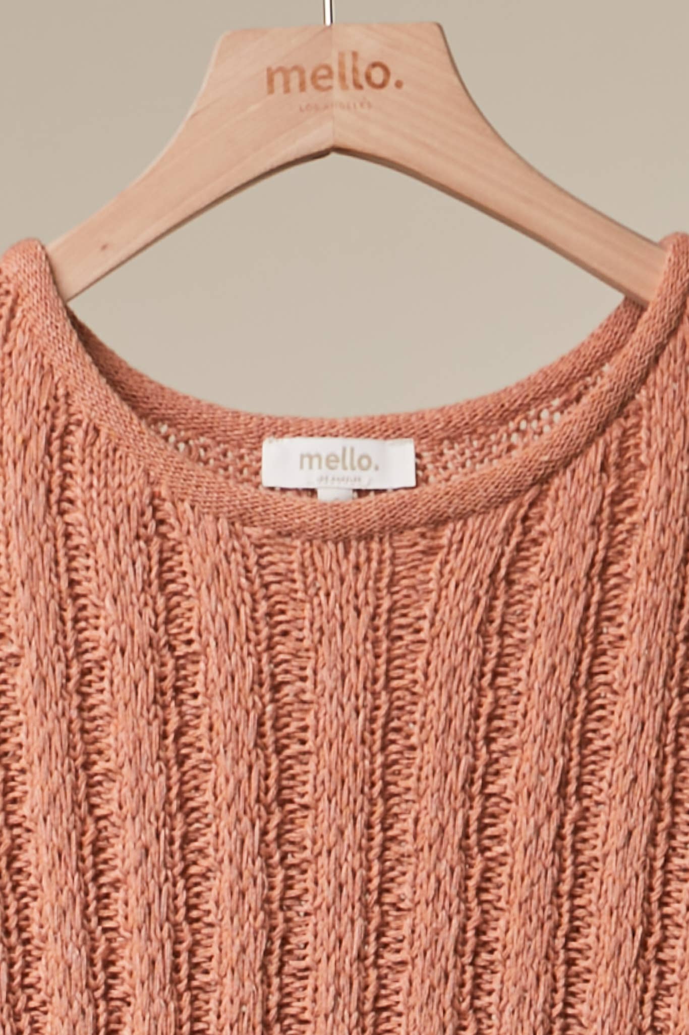 Rena Rib Knit Pocket Sweater ~ Clay