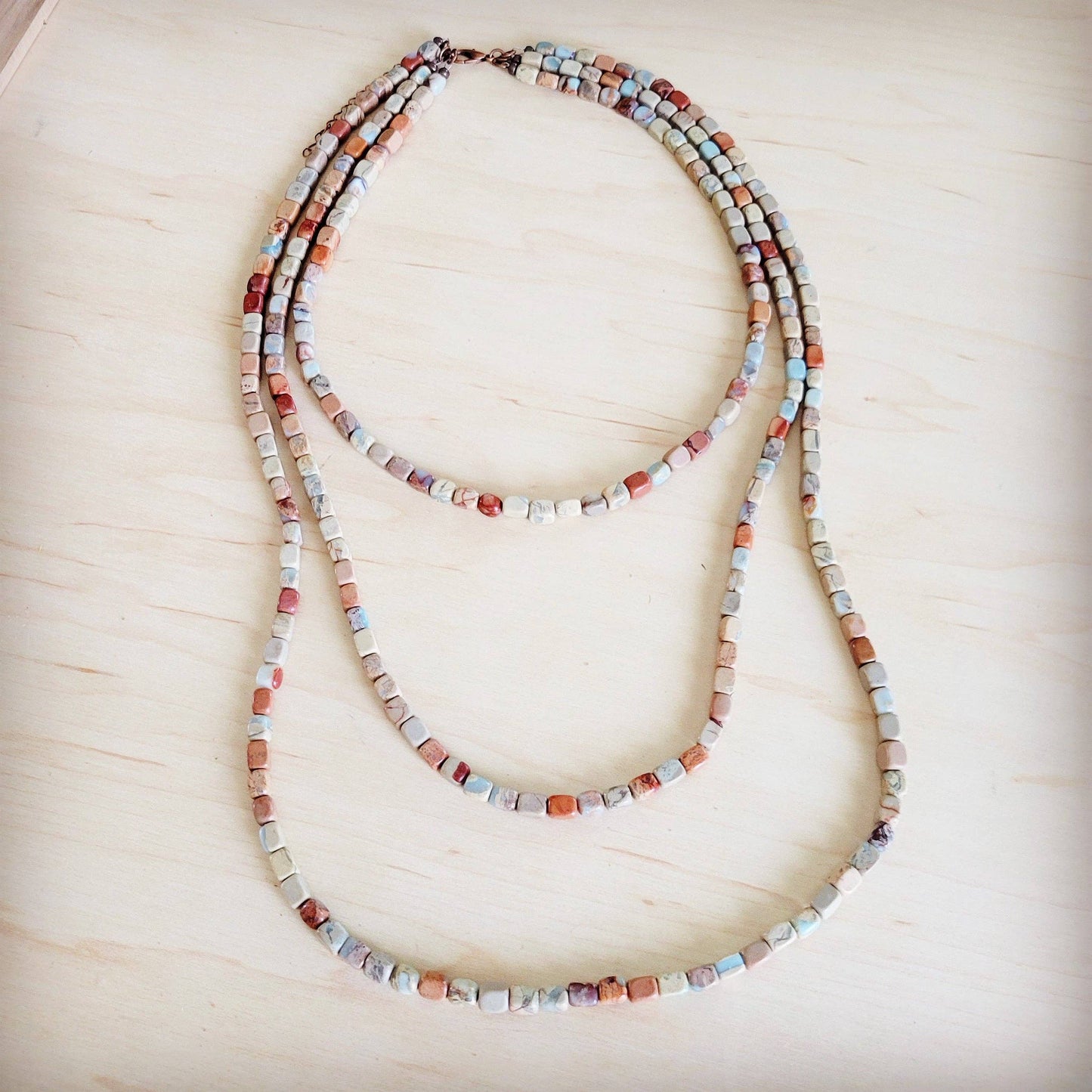 Triple Strand Aqua Terra Necklace