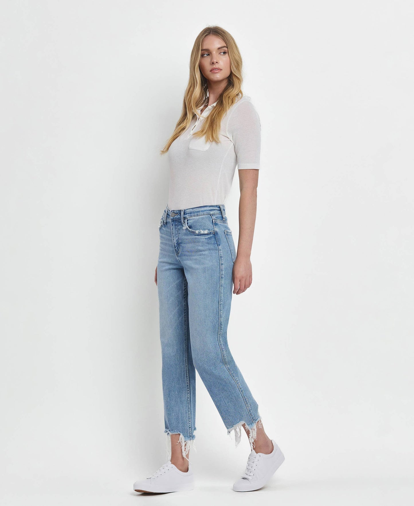Victoria High Rise Straight Jeans ~ Light Denim Fondly