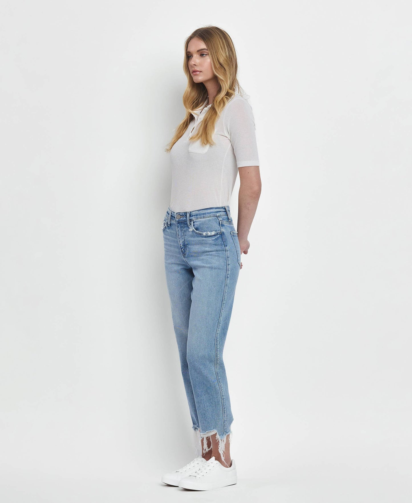 Victoria High Rise Straight Jeans ~ Light Denim Fondly