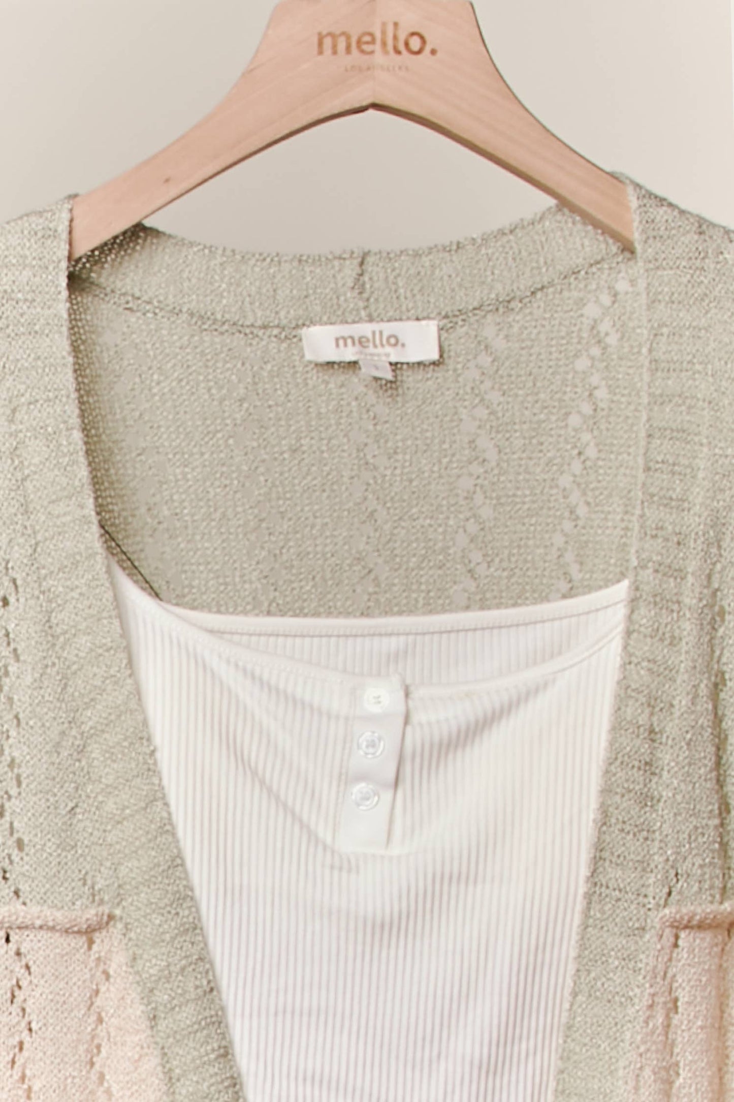 Fiona Color Block Patch Pocket Cardigan ~ Olive