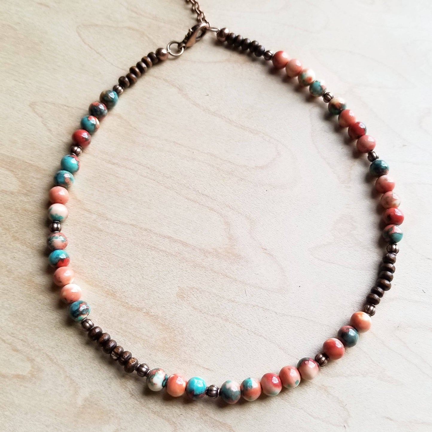 Multi-Colored Turquoise Beaded Collar Necklace