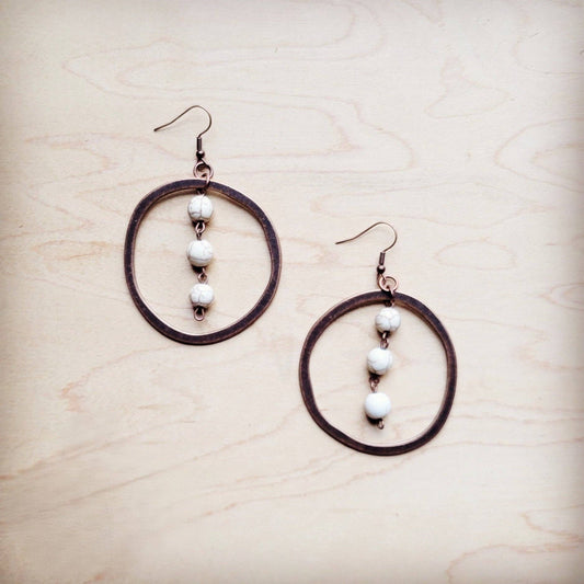 Western Copper Hoop Earrings