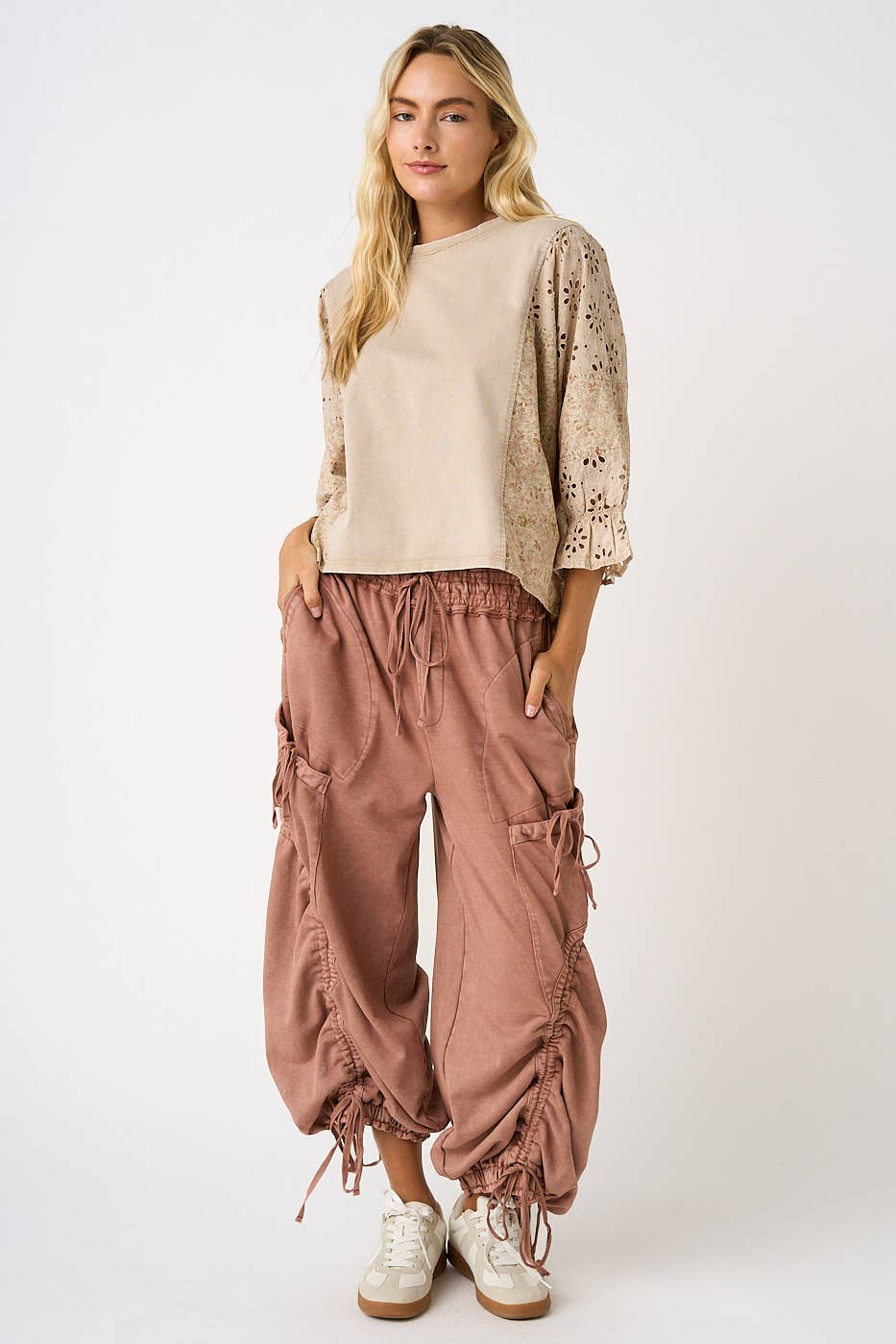 Willa Washed Drop Pocket Balloon Pants