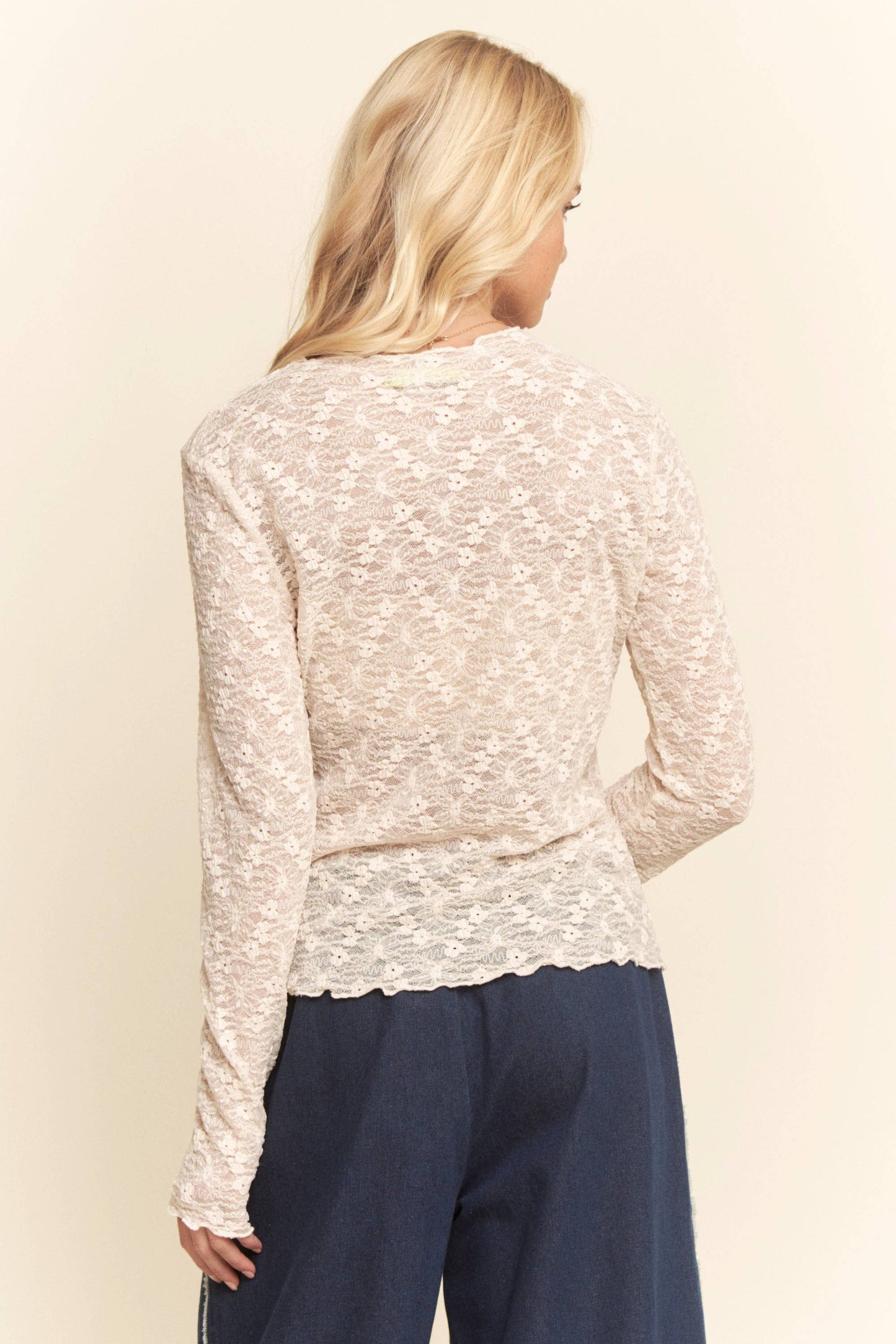 Maddie Mesh Layering Top ~ Natural