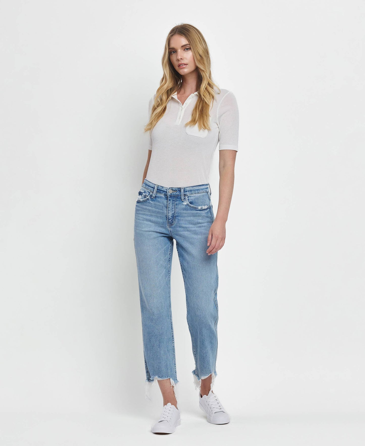 Victoria High Rise Straight Jeans ~ Light Denim Fondly