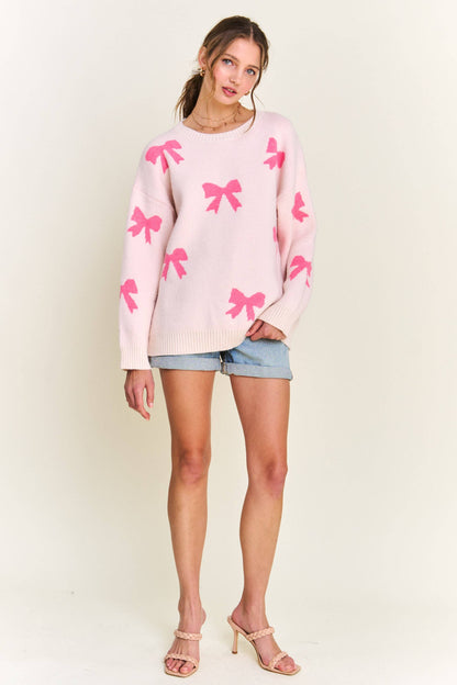 Barbie Pink Bow Detailed Sweater ~ Pink